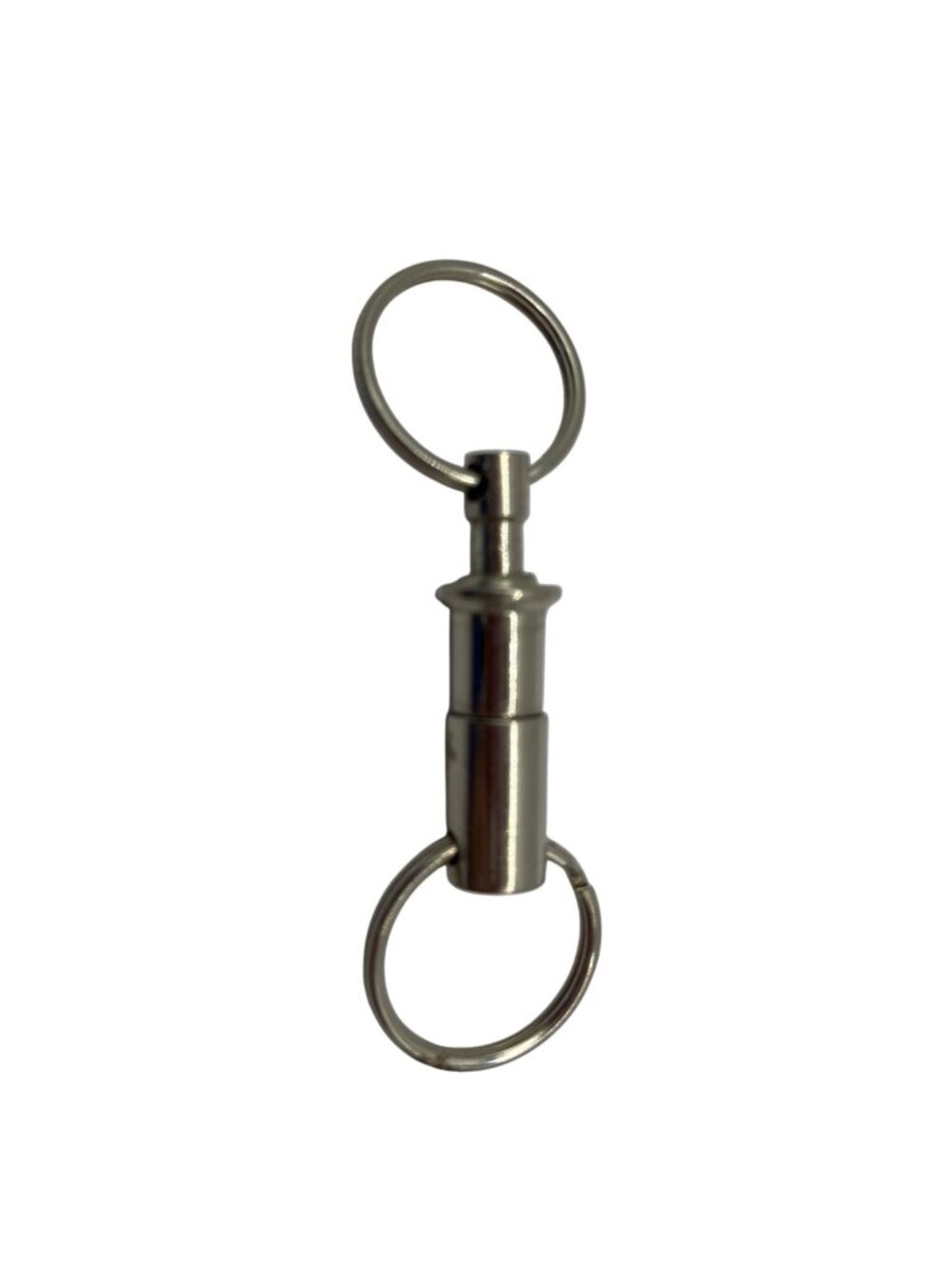 Vintage Nickel-Plated Keychain Split Ring Detachable Dual Key Holder Accessory A
